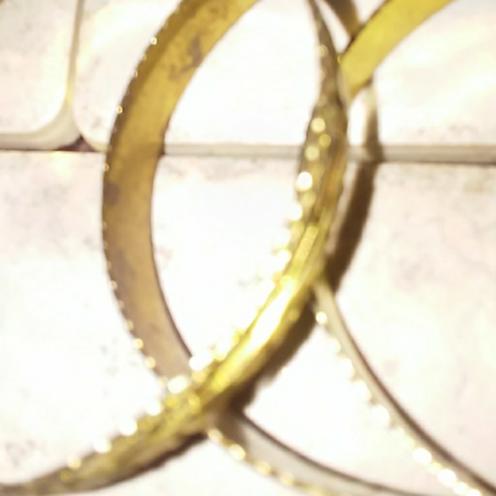 Five Brass Plated Bangle Bracelets - image 3